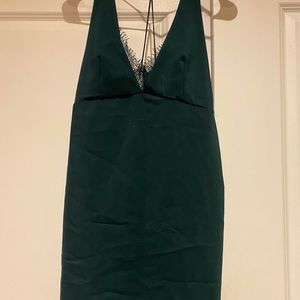 Zara green lace cocktail dress